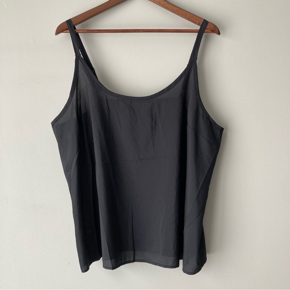 Cato Black Adjustable Strap‎ Camisole Top Plus Size 18/20W